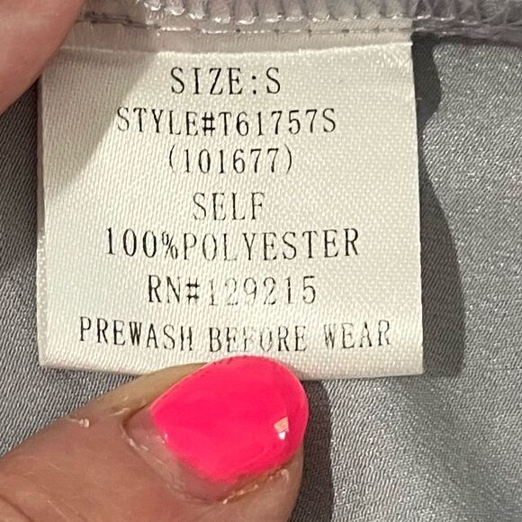 COMME TOI Sleeveless Ruffle Neck Tie Blouse Blue Women’s Size Small - Picture 4 of 4